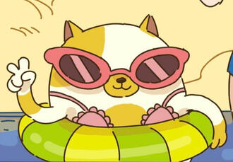 an image depicting sanrio character chococat dressed in south park character stan marsh's clothes